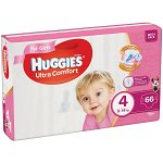 Scutece Ultra Comfort pentru fete Nr.4 8-14kg, 66 bucati, Huggies, Huggies
