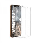 Set 3 folii protectie sticla securizata flexibila pentru iPhone 11 Pro / XS / X, HIMO