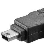 Adaptor OTG mini USB 5 pini la USB A mama pentru case de marcat fiscale