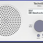 Radio TechniSat Viola 2, portabil, 1 W, DAB+, ecran LCD, Jack 3.5 mm, alb/albastru, TechniSat