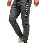 Pantaloni de trening cu imprimeu grafit-portocaliu Bolf Q1037, BOLF