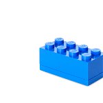 Mini cutie depozitare LEGO 2x4 albastru inchis