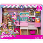Set papusa BARBIE Magazin accesorii animalute MTGRG90, 3 ani+, multicolor