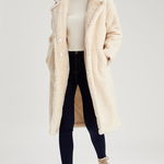 Palton de blana shearling sintetica cu capse