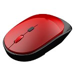 Mouse gaming wireless Loomax, XYH60, ergonomic, silentios, fara fir, rosu/negru, Loomax