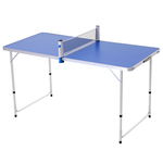 Outsunny Masa Pliabila Multifunctionala de Camping cu Plasa de Ping Pong 160 x 80 cm