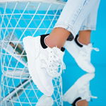 Pantofi Sport, culoare Alb, material Textil - cod: P6281, Hussein