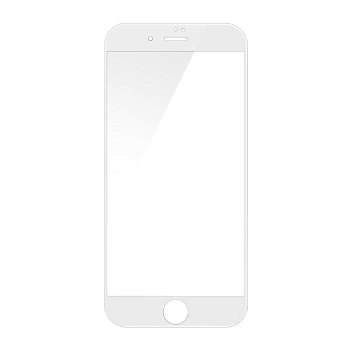 Folie Protectie Sticla Temperata Devia 3D DV3DIPH7WH pentru iPhone 8 / 7 (Transparent/Alb)