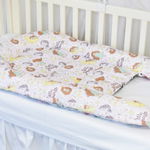 Set 4 piese babynest model printese si trandafiri cu minky roz pal, Paturica fermecata