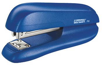 Capsator plastic Rapid F6, 20 coli, capsare inchisa/deschisa, cutie, albastru