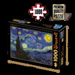 Puzzle Vincent van Gogh - Puzzle adulți 1000 piese - The Starry Night/Noapte înstelată, D-Toys