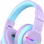 Casti Bluetooth pentru copii iClever BTH12, violet