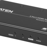 Splitter video ATEN, split HDMI la 2 monitoare, HDMI mama la HDMI mama x 2, Negru, Aten