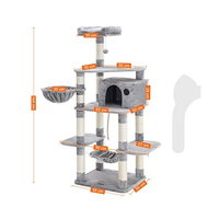 Copac pentru pisici, Feandrea, PCT99W, Gri, 164 cm, Feandrea