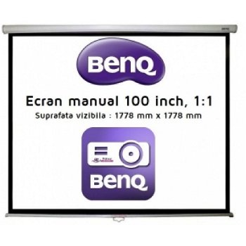 Ecran Proiectie Videoproiector BenQ 100 inch 1:1 5J.BQM11.100, BenQ