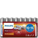 Baterii  Power Alkaline AAA - 32 buc, Philips