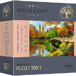 Puzzle din lemn Trefl - Wood Craft, Central Park New York, 500+1 piese