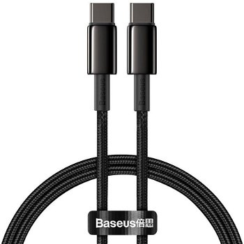 Cablu USB Baseus USB-C - USB-C 1 m Negru (CATWJ-01), Baseus