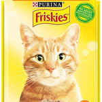 FRISKIES Plic hrană umedă pentru pisici, cu Pui în Sos 85g, Friskies