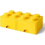 LEGO Cutii depozitare: Cutie depozitare LEGO 2x4 cu sertare, galben, LEGO