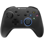 CANYON GP-W3 2.4G Wireless Controller with built-in 600mah battery  1M Type-C charging cable  6 axis motion sensor support nintendo switch  android PC X-input/D-input ps3 normal size dongle black