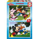 Puzzle lemn 2x48 piese Mickey & Friends 18885 EDUCA, Educa