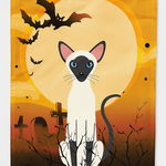 Caroline`s Treasures Carolines Comori BB4454CHF Halloween Siamez Cat Flag Canvas House Size Multicolore Large, 