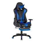 Scaun Gamer Fin 3409 Piele ecologica Albastru, 