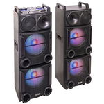 Set 2 Boxe 2x12"/30cm 1200w Cu Usb/sd/aux/bluetooth + Telecomanda