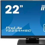 Monitor IIyama ProLite T2254MSC-B1AG Touchscreen 21.5 inch FHD IPS 4 ms 60 Hz