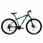 Bicicleta MTB DHS Terrana 2925, roata 29", 24 viteze, schimbator Shimano, frana disc mecanica, verde