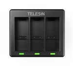 Telesin three-channel charger + 2 batteries for GoPro Hero 9 / 10 / 11 / 12 (GP-BTR-903-B), Telesin