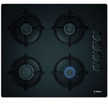 Plita incorporabila Bosch POP6B6B10, Gaz, 4 Arzatoare, Negru