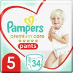 Pampers Scutece Pantaloni Premium Care 5, 12-17 kg, 34 buc., Pampers