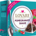 POMEGRANATE SHAKE - Amestec de ceai negru, fructe de zmeura si petale de sofranel, Lovare