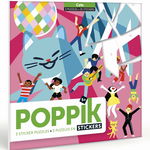 Joc creativ cu stickere puzzle pisicute poppik, Poppik