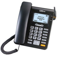 Telefon fix Maxcom Comfort MM28DHS DECT, 2G, SIM, Negru, Maxcom