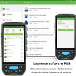 Android POS Loyverse touchscreen, cititor coduri bare 1D, slot SIM, microSD, POS PRO