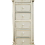 Comoda din lemn de pin si MDF, cu 6 sertare Ailesbury Slim Ivory, l50xA44xH112 cm