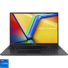 16'' Vivobook 16 X1605ZA, WUXGA, Procesor Intel Core i5-1235U (12M Cache, up to 4.40 GHz, with IPU), 16GB DDR4, 512GB SSD, Intel Iris Xe, No OS, Indie Black, Asus