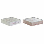 Cutie pentru infuzii DKD Home Decor Metal Geam Lemn MDF (2 pcs) (24 x 24 x 6.5 cm), DKD Home Decor