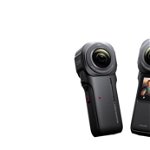 Camera video sport Insta360 One RS 1-Inch 360°, 5.7K, 360°, 8K 360° timelapse and 4K resolution slow-motion bullet time video at 120 fps, Waterproof(pana la 10 metri), Wi-Fi 5 4 microfoane, Mod Steadycam, InstaPano, Slow Motion, capacitate ac, INSTA360