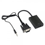Convertor adaptor VGA tata la Hdmi mama cu audio si cablu micro usb, negru, OEM