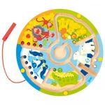 Labirint magnetic multicolor circular pentru bebelusi, Goki