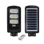 Lampa solara stradala LED JORTAN®, 150W, cu telecomanda, IP66, Negru, 