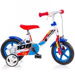 Bicicleta 10'' cu maner pentru parinti 108 Roz - Dino Bikes, Dino Bikes
