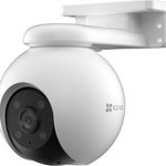 Camera IP Wireless PTZ EZVIZ H8 Pro, 3K 1620p, IR, Night Vision, Alb
