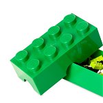 Cutie sandwich sau depozitare lego 2x4 verde inchis , Lego