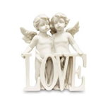 Figurina, ingerasi cu mesaj Love, 12.5x11x6 cm