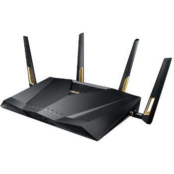 Router Wireless Gigabit ASUS RT-AX88U, Wi-Fi 6, Dual-Band 1148 + 4804 Mbps, USB 3.0, negru